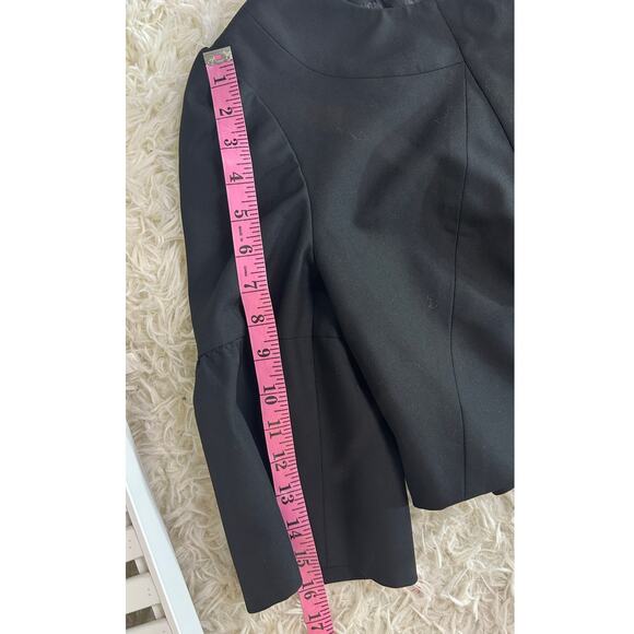 The Limited Women's Size S Black Button Neck Flare Sleeve Crop Jacket #0563 - Picture 12 of 12